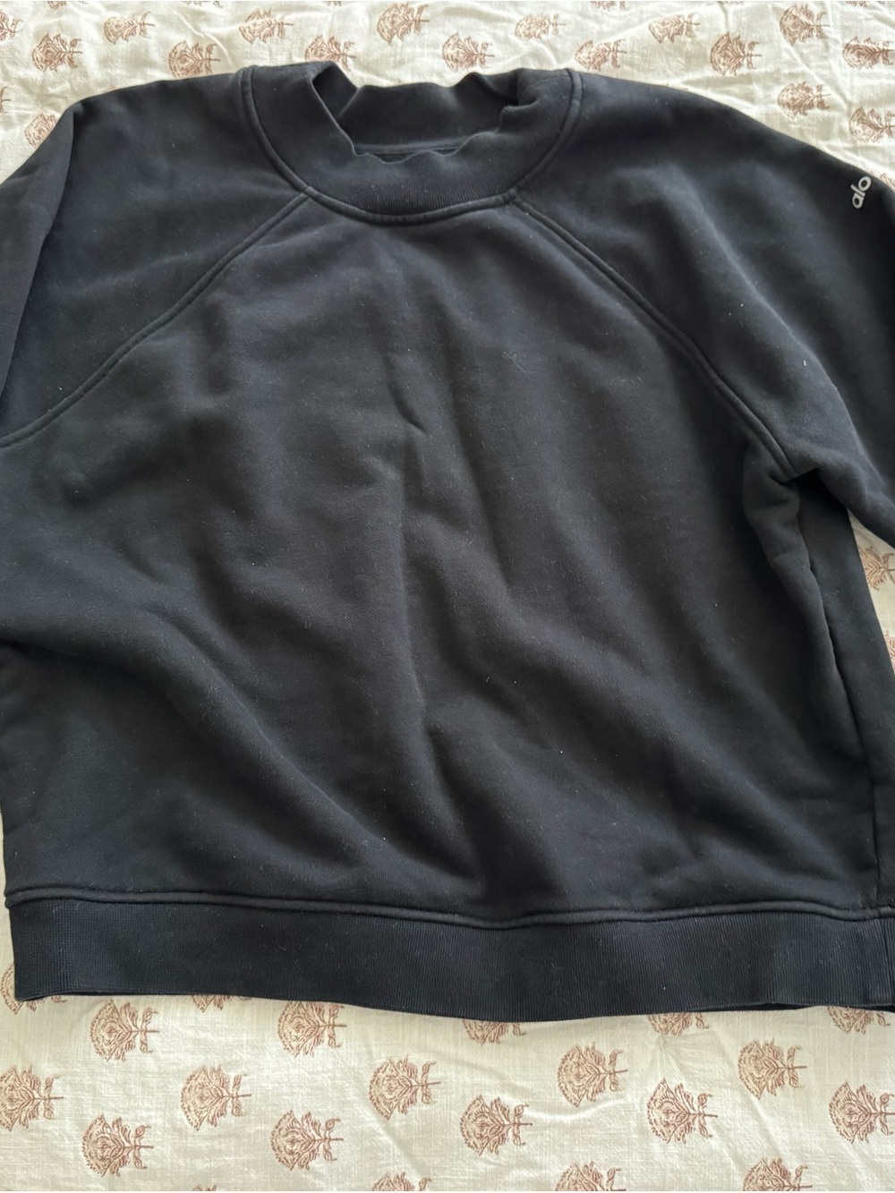 Alo Black Crewneck Women’s Sweatshirt Size Large